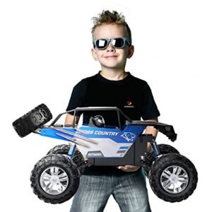 DEERC DE60 1 8 Scale RC Monster Truck Large Remote Control Car with 4WD All Terrain Capability and Realistic Sound for Adults and Kids