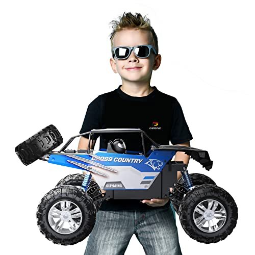 DEERC DE60 1 8 Scale RC Monster Truck Large Remote Control Car with 4WD All Terrain Capability and Realistic Sound for Adults and Kids