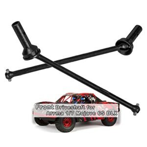Front Drive Shaft for Arrma 1/7 Mojave 6S BLX, 2pcs Front Harden Steel #45 CVD Drive Shaft for Arrma 1/7 Mojave 6S BLX, ARRCat RC Heavy Duty Upgraded Hop-up Parts,Black