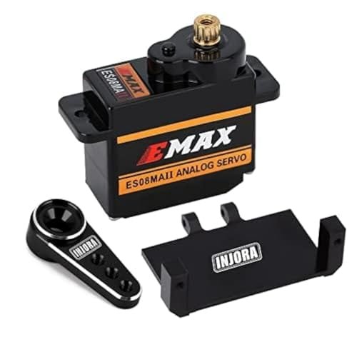 INJORA RC Model Boat Servo Steering Servo with Metal Mount and Arm for Enhanced Performance