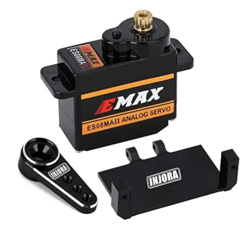 INJORA RC Model Boat Servo Steering Servo with Metal Mount and Arm for Enhanced Performance