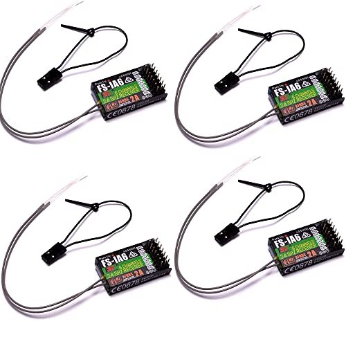 Flysky FS IA6 2.4GHz 6CH Receiver with iBus Port for VATERRA RC Transmitters Pack of 4