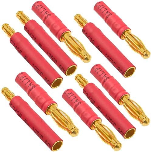 ShareGoo 5Pairs No Cable 4mm to 3.5mm Bullet Connector Adapter for RC Boat Propeller 4mm ESC Motor