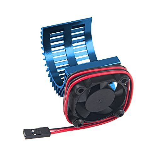 Vgoohobby RC Motor Heatsink with Cooling Fan for 1/10 Electric RC Truck Compatible with Traxxas HSP HPI Wltoys Himoto Axial Tamiya