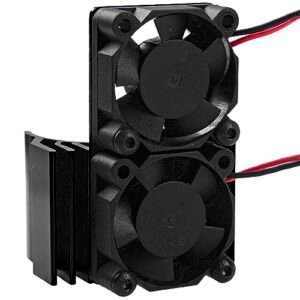 Vgoohobby RC Motor Heatsink with Dual Cooling Fans for 1/10 RC Truck Decals and 540 550 Size Motors Compatible with Traxxas Tamiya Redcat HPI Wltoys HSP Losi