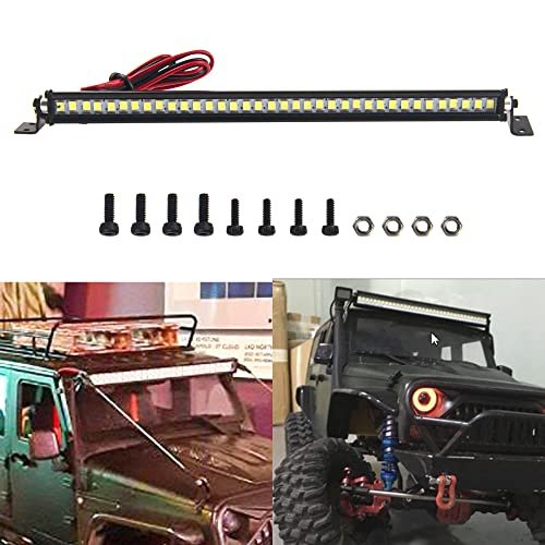 Vgoohobby 5.9 Inch RC 36LED Light Bar Roof Lamp L Shape Bracket Compatible with 1/10 Nitro RC Body Shell Traxxas TRX4 SCX10 Redcat Gen7