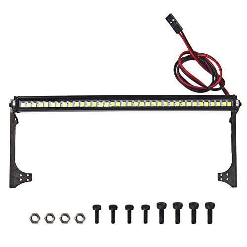 Vgoohobby 5.9 Inch RC 36LED Light Bar Roof Lamp Body Shell for 1/5 RC Car Truck Crawler Wrangler Bracket