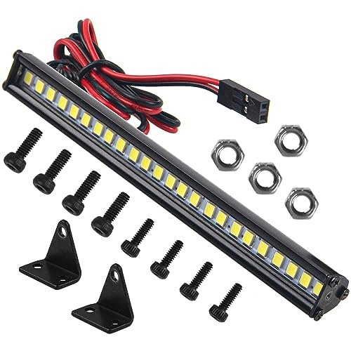 Vgoohobby 4.72 Inch RC LED Light Bar Roof Lamp for 1/10 RC Drift Truck Body Compatible with Traxxas TRX4 SCX10 D90 CC01 Redcat Gen7