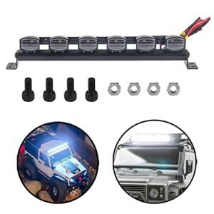 Vgoohobby RC LED Light Bar Roof Lamp for 1/10 RC Kei Truck Traxxas TRX4 Axial SCX10 Redcat Gen7 Crawler Car 6 White LEDs