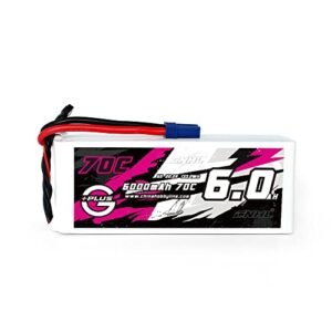CNHL 6S Lipo Battery 6000mAh 70C 22.2V with EC5 Connector for RC Cars Airplanes Quadcopters