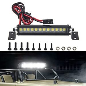 Vgoohobby 2.12 Inch RC LED Light Bar Roof Lamp Compatible with Silverado RC Truck Body and Other 1 10 Scale Crawler Cars