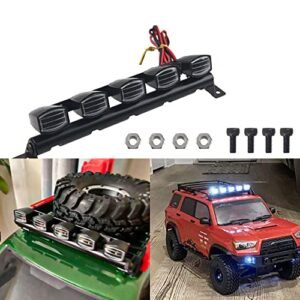 Vgoohobby RC LED Light Bar Roof Lamp for 1/10 RC Dually Truck Traxxas TRX4 Axial SCX10 Redcat Gen7 Crawler Car 5 LED White Light