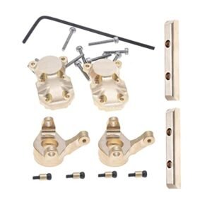 URCMax 6Pcs Brass Diff Cover&Axle Steering Knuckles Boulder Bars for 1/24 Axial SCX24 AXI90081 AXI00001 AXI00002 AXI00004 RC Crawler Car