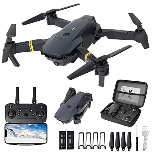 JEAOUSM E58 Drone with 4K HD Camera for Adults and Kids Foldable RC Jet 3D Print Quadcopter WiFi FPV Live Video Altitude Hold One Key Take Off Landing 3D Flip APP Control Beginner