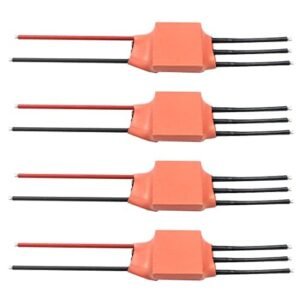 QWinOut Self Starting Brushless ESC 30A 2 3S 60A 2 7S Electric Speed Controllers with Driver Board No PWM for DIY RC Drone Parts Perfect for Louise RC Belted Tires 60A 4pcs