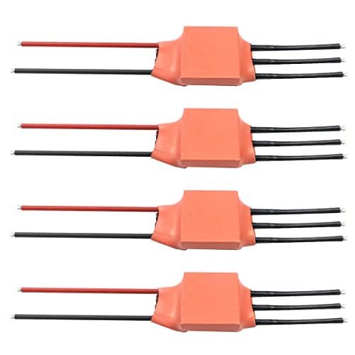 QWinOut Self Starting Brushless ESC 30A 2 3S 60A 2 7S Electric Speed Controllers with Driver Board No PWM for DIY RC Drone Parts Perfect for Louise RC Belted Tires 60A 4pcs