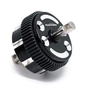 Powerhobby Monster Jam Plush RC Aluminum Sealed Differential Case with Hardened Steel Cog Gear for 1/10 2WD Traxxas Stampede Rustler Bandit Slash