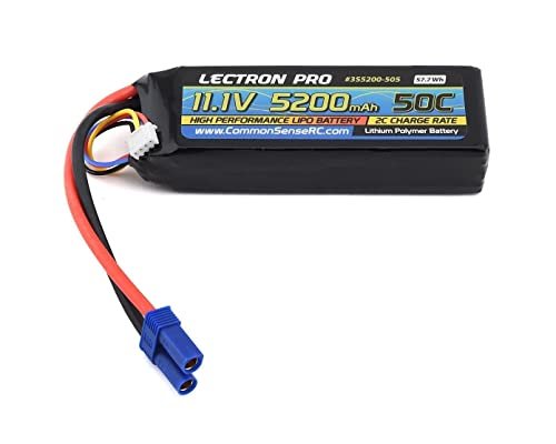 RC Willey Henderson Las Vegas Common Sense RC Lecttron Pro 3S 50C LiPo Battery with EC5 Connector 11.1V 5200mAh CSD3S5200505 3S5200505