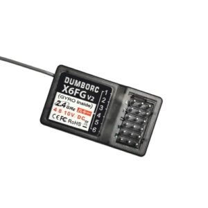 ATA HOBBY DUMBORC X6FG 6 Channels 2.4GHz RC Receiver with Built in Gyro for Hobby RC Tank Compatible with DUMBORC X6 X4 X6PM 350 Transmitter