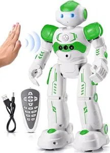 KingsDragon RC Robot Toy with Gesture Sensing Remote Control for Kids Ages 4 5 6 7 8 Robot RC Control Green