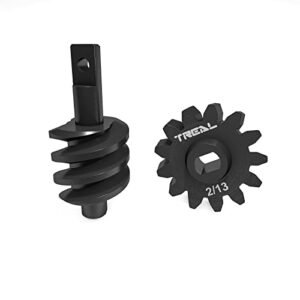 Treal Axial SCX24 Steel Overdrive Gears Differential Diff Worm Gear Set 2T 13T with RC Diff Oil or Grease Compatibility