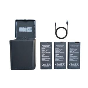 gifi power 3PCS x 1100mAh Batteries for Ryze Tech DJI Tello Battery USB Speed 3 in 1 Charger black