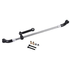 ZXYRC Aluminum Alloy Steering Linkage Set Upgrade Parts for Duratrax RC Truck 1/8 Scale LOSI LMT Monster Truck Black