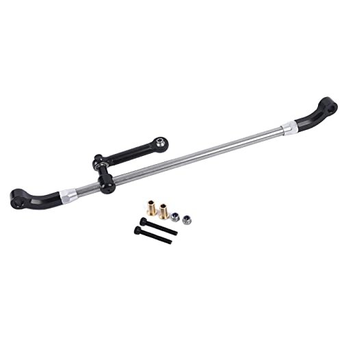 ZXYRC Aluminum Alloy Steering Linkage Set Upgrade Parts for Duratrax RC Truck 1/8 Scale LOSI LMT Monster Truck Black