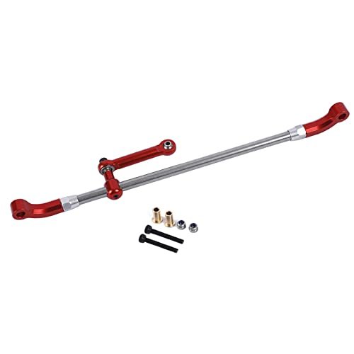 Fistone RC Truck Parts ZXYRC Aluminum Alloy Steering Linkage Set for Losi LMT 1/8 Scale Monster Truck Upgrade Red