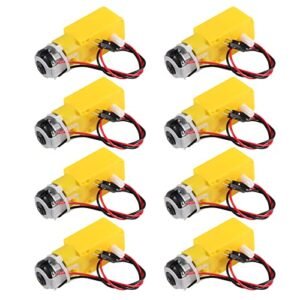 AEDIKO 8pcs TT Motor Dual DC 3 6V Gearbox Motor 200RPM Ratio 1 48 Shaft Motor with 2 54mm Wire RC Car for Arduino DIY Smart Car Robot