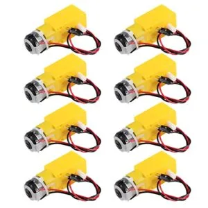 AEDIKO 8pcs TT Motor Dual DC 3 6V Gearbox Motor 200RPM Ratio 1 48 Shaft Motor with 2 54mm Wire RC Car for Arduino DIY Smart Car Robot