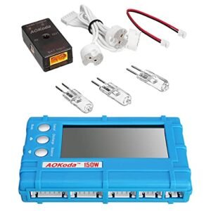 GalaxyElec 150W 2-6S LCD LIPO Battery 3in1 Voltage Tester Discharger Balancer with Discharge Module 3PCS Light Bulb for RC Model DIY