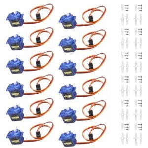 Alinan 12pcs SG90 Micro Servo Motor 9G Mini Servo Kit for Westland Lynx RC Helicopter Airplane Car Boat Robot Arm