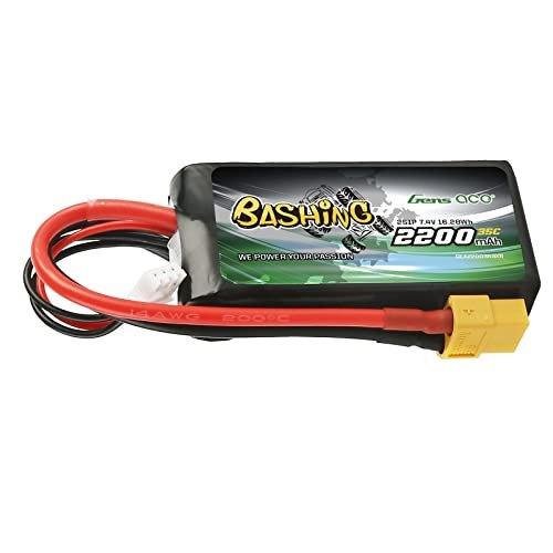 Gens ace 2S Lipo Battery 7.4V 2200mAh 35C Soft Case with XT60 Plug for RC F16 Jet Turbine and Compatible RC Cars