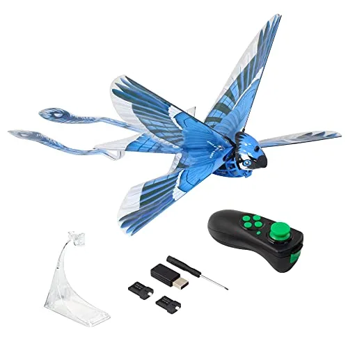 Zing Go Go Bird Remote Control Flying Toy Starting RC Nitro Engine Blue Jay
