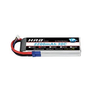 HRB 1 Pack 3S 2200mAh 11.1V 30C Lipo Battery with EC3 Plug for RC Wasp Helicopter Airplane Car Boat Truck