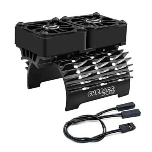 Hobby Twin RC Car Motor Cooling Fans Metal Cover Heatsink Compatible with 1/8 1/7 Scale RC Hobby Motors 40mm 42mm Brushless Motors