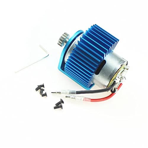 Miebely RC Car Parts KingVal Replacement 540 Motor 17T Gear Motor Mount Heat Sink Combo for Wltoys 12428 12427 12423