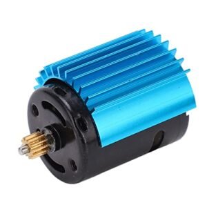 RiToEasysports 52000 RPM High Speed Aluminum Alloy and Copper Material 370 Motor with Radiator for EPO Material RC Planes D12 Upgrade Parts Blue