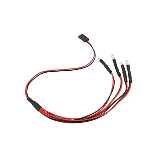 Axial SCX24 RC Car LED Lights Kit 2 White 2 Red 5 9V Simulation Lights for Enhanced Night Driving