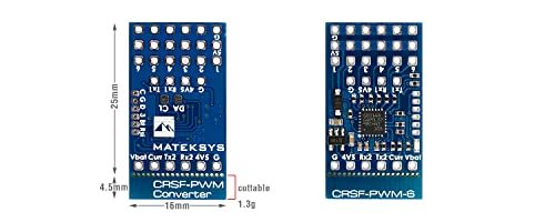 Matek Systems CRSF-PWM-6 CRSF to PWM Converter for RC Plane Fixed Wing FPV Racing Aircraft Glider Sailplane Airplane Car Boat Truck