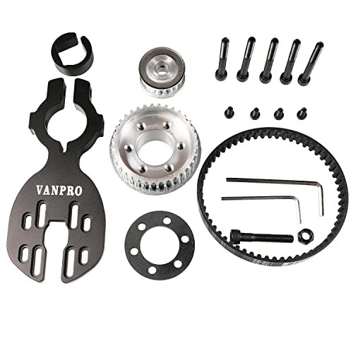 Vanpro DIY Electric Skateboard 6374 Brushless Motor Mount Bracket with 12mm RC Wheel Spacers 80MM 90MM 97MM 100MM Pulley Wheel KIT Belt 5M HTD