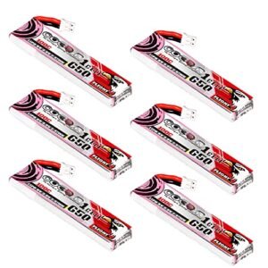 CODDAR 6 Packs 650mAh 1S 3.8V 100C HV LiPo Battery with JST PH 2.0 Connector Ideal for Best Beginner RC EDF Jet and Micro Racing Drones