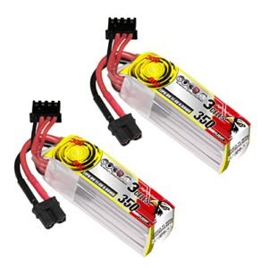 CODDAR 2 Packs 350mAh 3S 11.4V 90C HV LiPo Battery with XT30 Connector for RC Racing Drone FPV Quads Quadcopter Perfect for RC Vertex Shocks CD3S35090HV