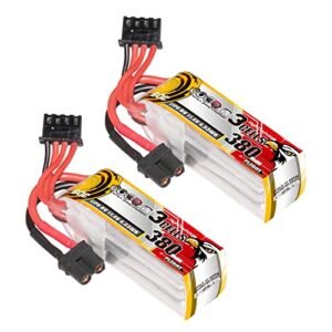 2 Packs CODDAR 380mAh 3S 11.4V 60C HV LiPo Battery with XT30 Connector for Betafpv 75x HD Toothpick CD3S38060HV CD3S38060HV