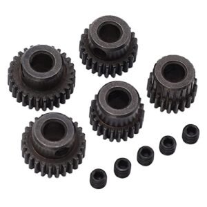 Kidomo RC Truck Motor Pinion Gear Set 20T 22T 24T 26T 28T 5Pcs 48DP 5mm Shaft Hole High Quality Steel Replacement Parts