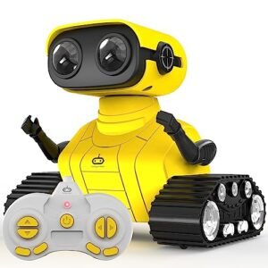 AOVIKOOD Rechargeable Robot Toy for Boys Girls 2.4GHz RC Robot with Flexible Head Arms Music LED Eyes Gift for Children Age 3 Years Up Hollister RC and Hobbies