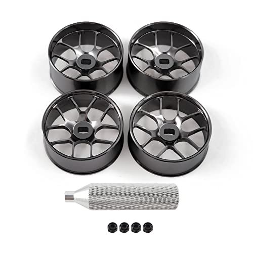 Abendor 4Pcs Metal 1/24 1 28 RC Car Drift Wheels 2N 2W 22mm 1 28 RC Car Drift Hubs for Mini Z BBS Mini Q HGD1 Mini D DRZ Wltoys K969 K989 Rc Car Upgrade Parts 1/5 Degree Titanium Explore Rc Sproul Net Worth