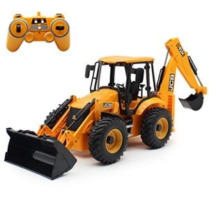 Dollox 1 20 Scale RC Loader Truck Backhoe Excavator Toy with 2 4Ghz Remote Control Lights and Sound for Kids Adults
