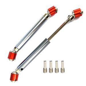FainWan 2 PCS RC Car Drive Shaft,Metal Upgrade Universal Drive Shaft 110-155mm Compatible with SCX10 CC01 D90 D110 RC Crawler Accessory Part